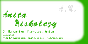 anita miskolczy business card